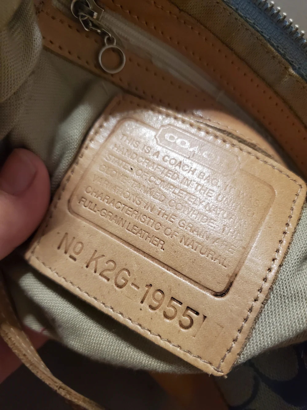 Y2k Coach Blue Signature Canvas and Tan Leather Shoulder Bag